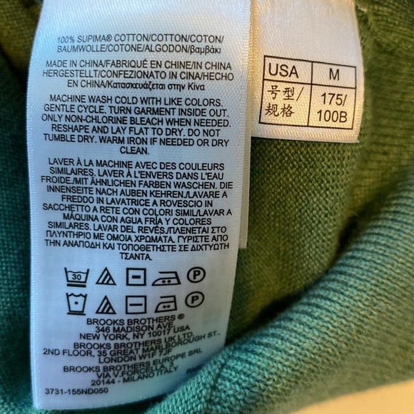 Brooks brothers size medium half zip sweater green - Picture 9 of 9